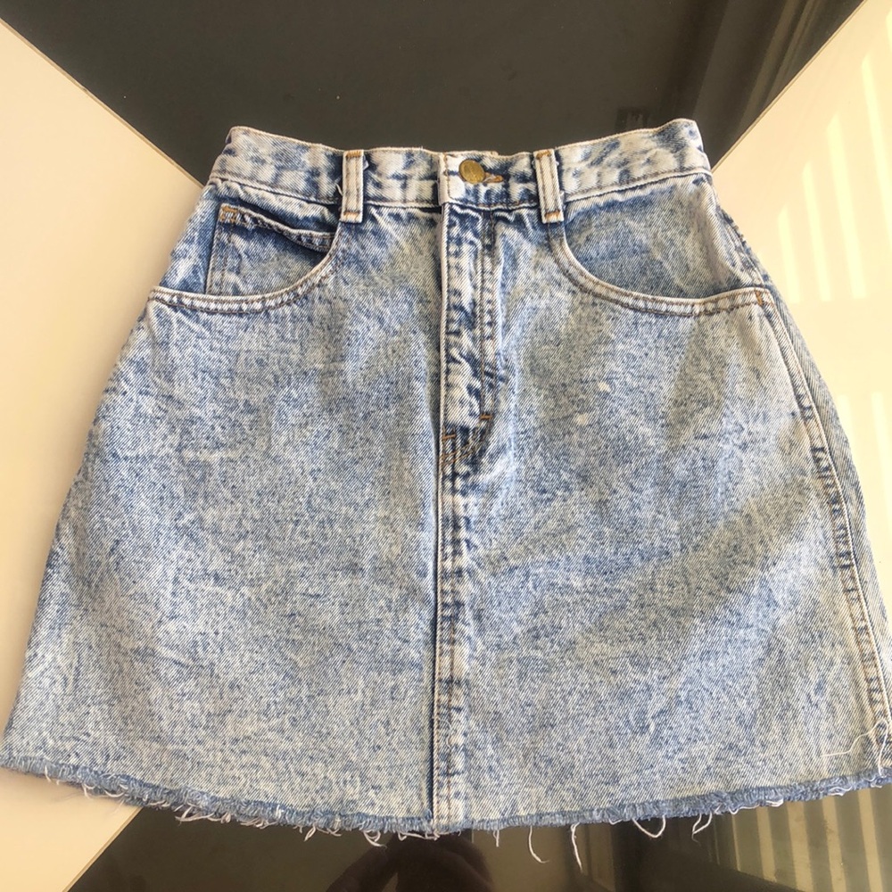 Vintage Palmetto's Acid Wash Jean Pencil Skirt
